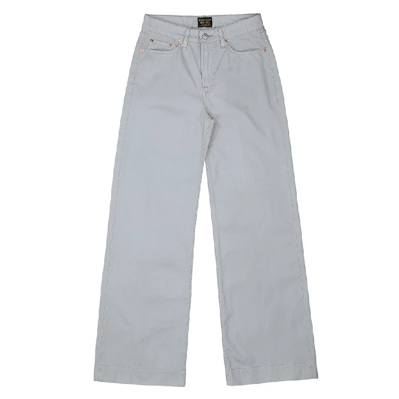 5-Pocket High Rise Wide Twill Pants - Soft Coin