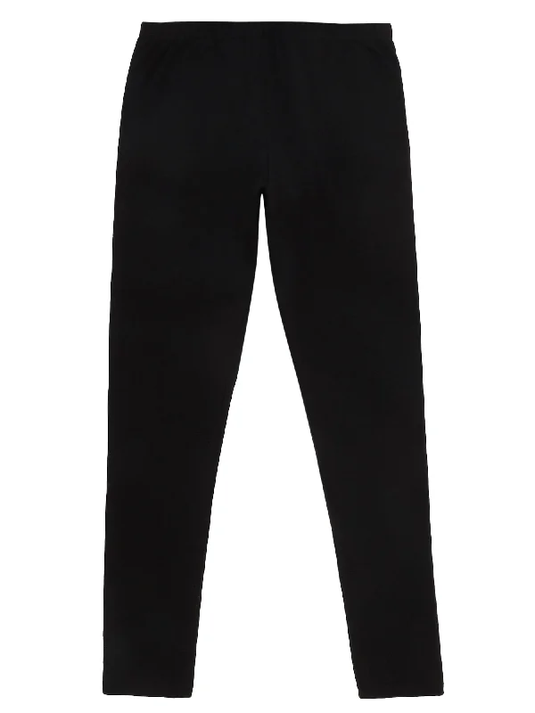 Women's Casual  Black  Mid rise Leggings