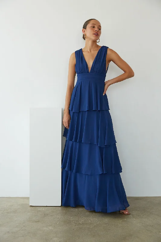 Charlene Chiffon Tiered Maxi Dress