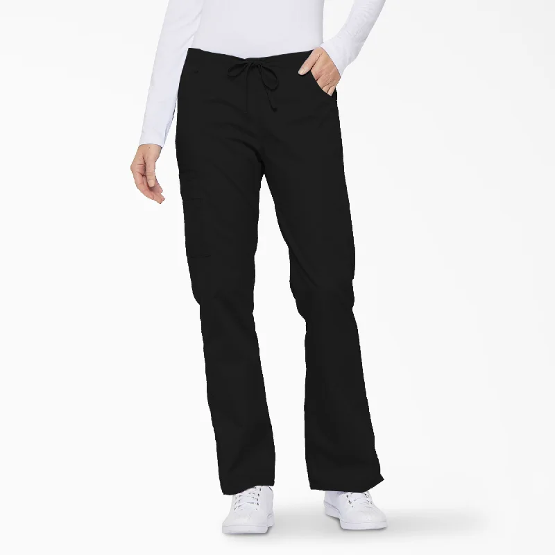 Dickies Women's Mid-Rise Drawstring Cargo Scrub Pant