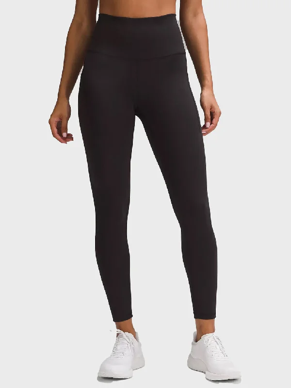 LULULEMON BLACK WUNDER TRAIN HIGH RISE TIGHT 25