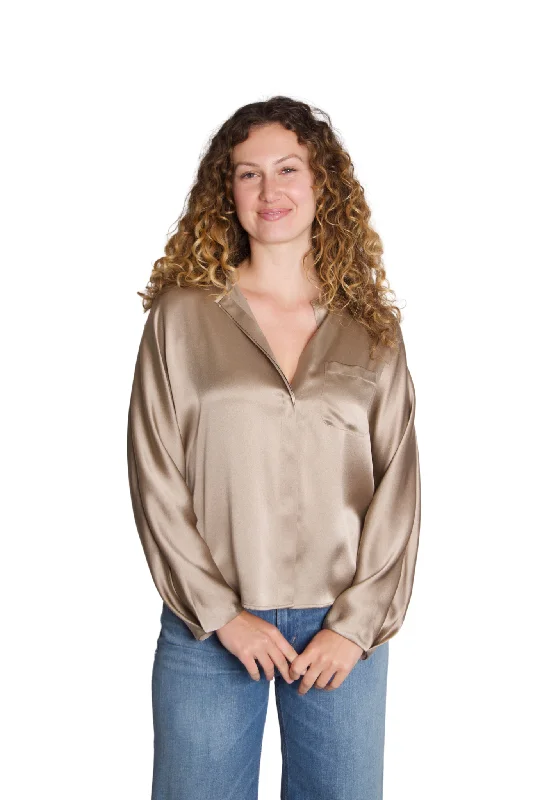 Raw Edge Trim Blouse