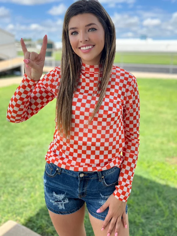 Sterling Kreek Pep Rally Orange Mesh Top