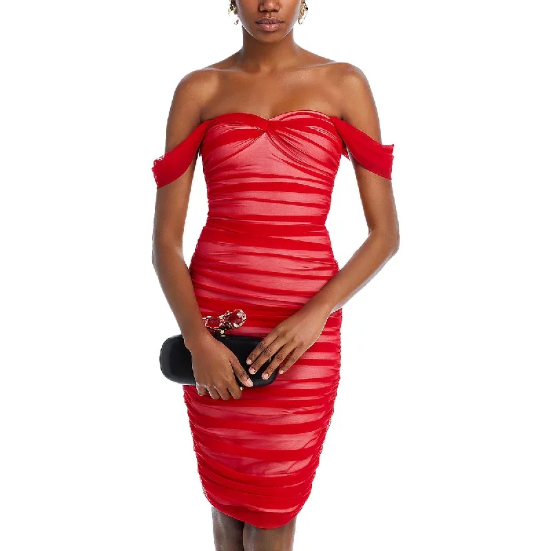 Norma Kamali Womens   Sleeveless Midi Cocktail And Party Dress