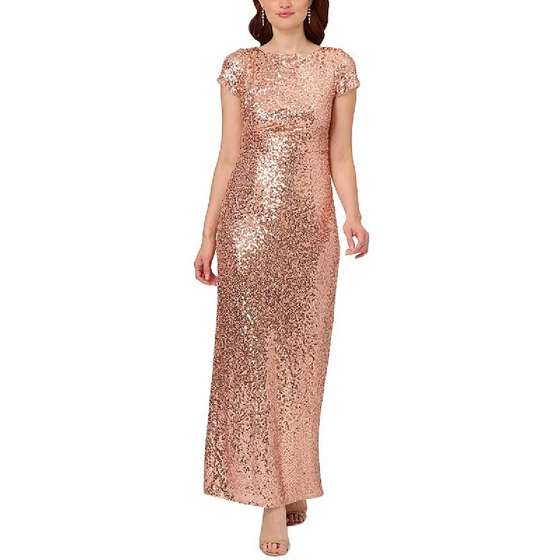 Papell Studio by Adrianna Papell Womens Plus Sequined Cocktail And Party Dress