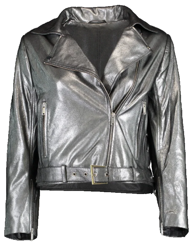 Daphne Cropped Metallic Jacket