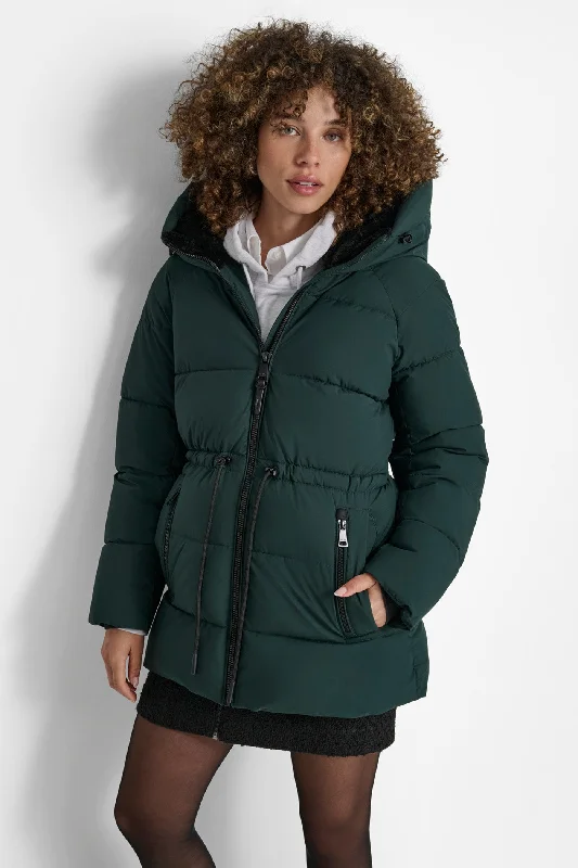 MID LENGTH LUSH PUFFER JACKET