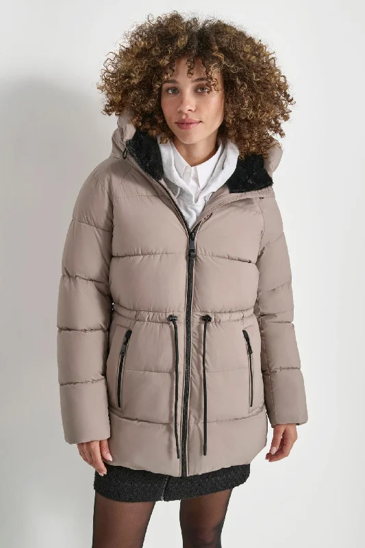 MID LENGTH LUSH PUFFER JACKET