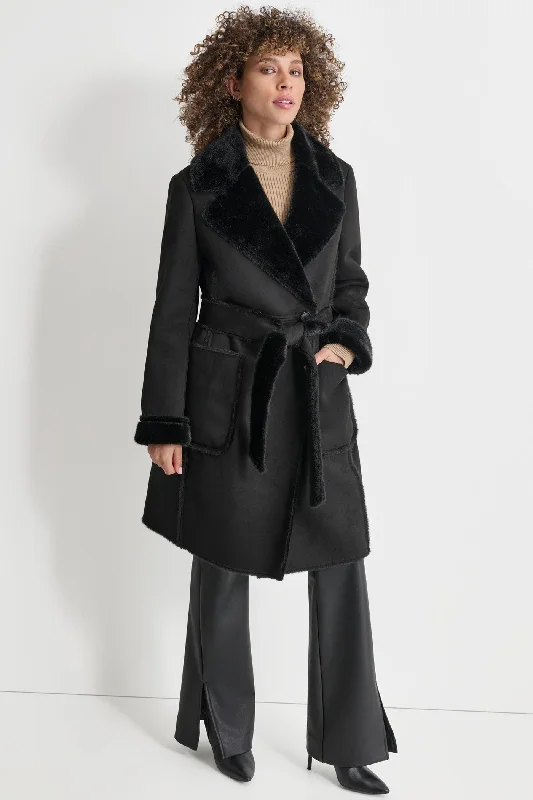 MINK BONDED SUEDE COAT