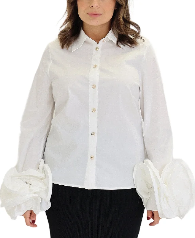 Blouse w/ Ruffle Sleeves